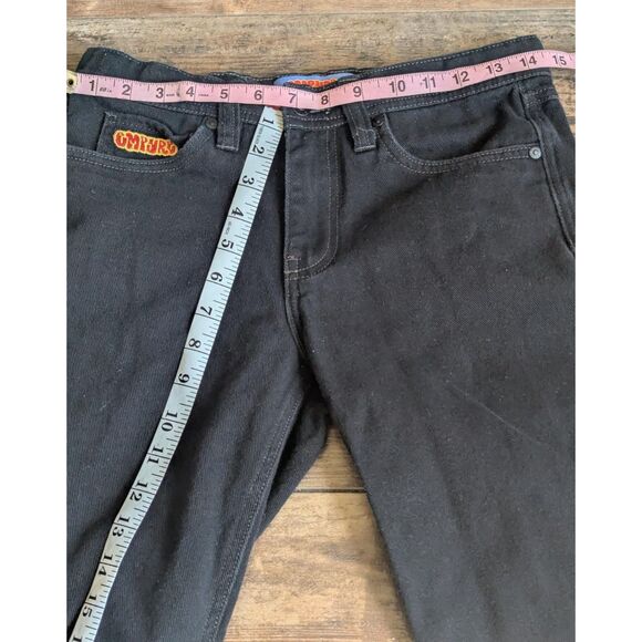 EMPYRE Relaxed Baggy Jeans Black Y2K Skater Wide Leg Denim W28 L32 - Picture 3 of 5